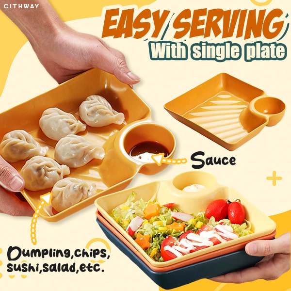 Cithway™ Easy-dip Serving & Sauce Plate