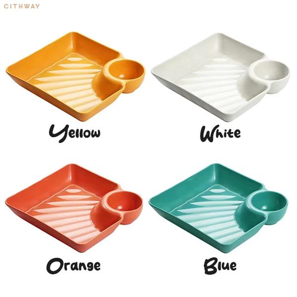 Cithway™ Easy-dip Serving & Sauce Plate